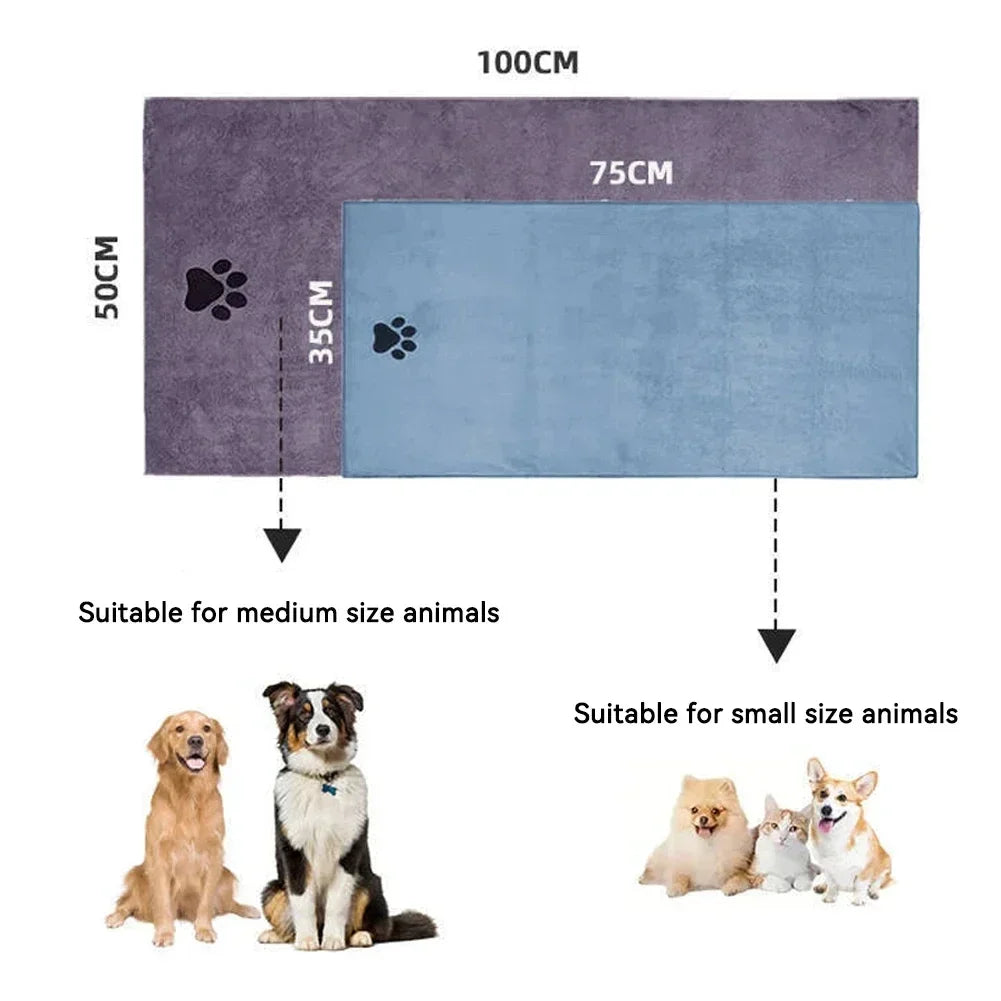 PawDry™ Microfiber Pet Bath Towel