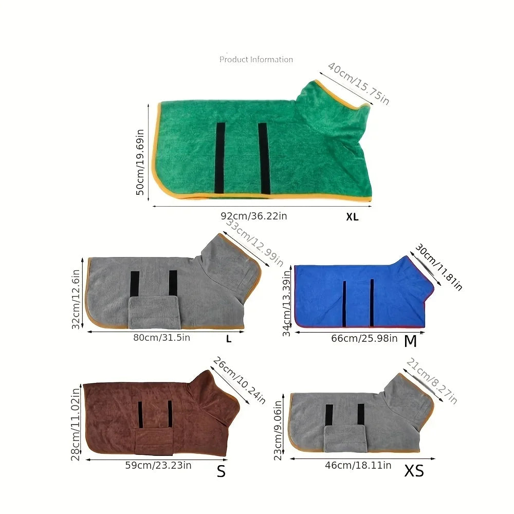 PawWrap™ Quick-Dry Pet Bathrobe