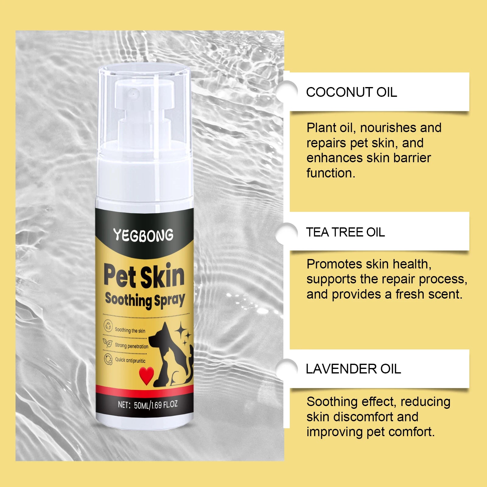 SkinComfort™ Pet Spray – Soothing Skin & Coat Care for Dogs & Cats