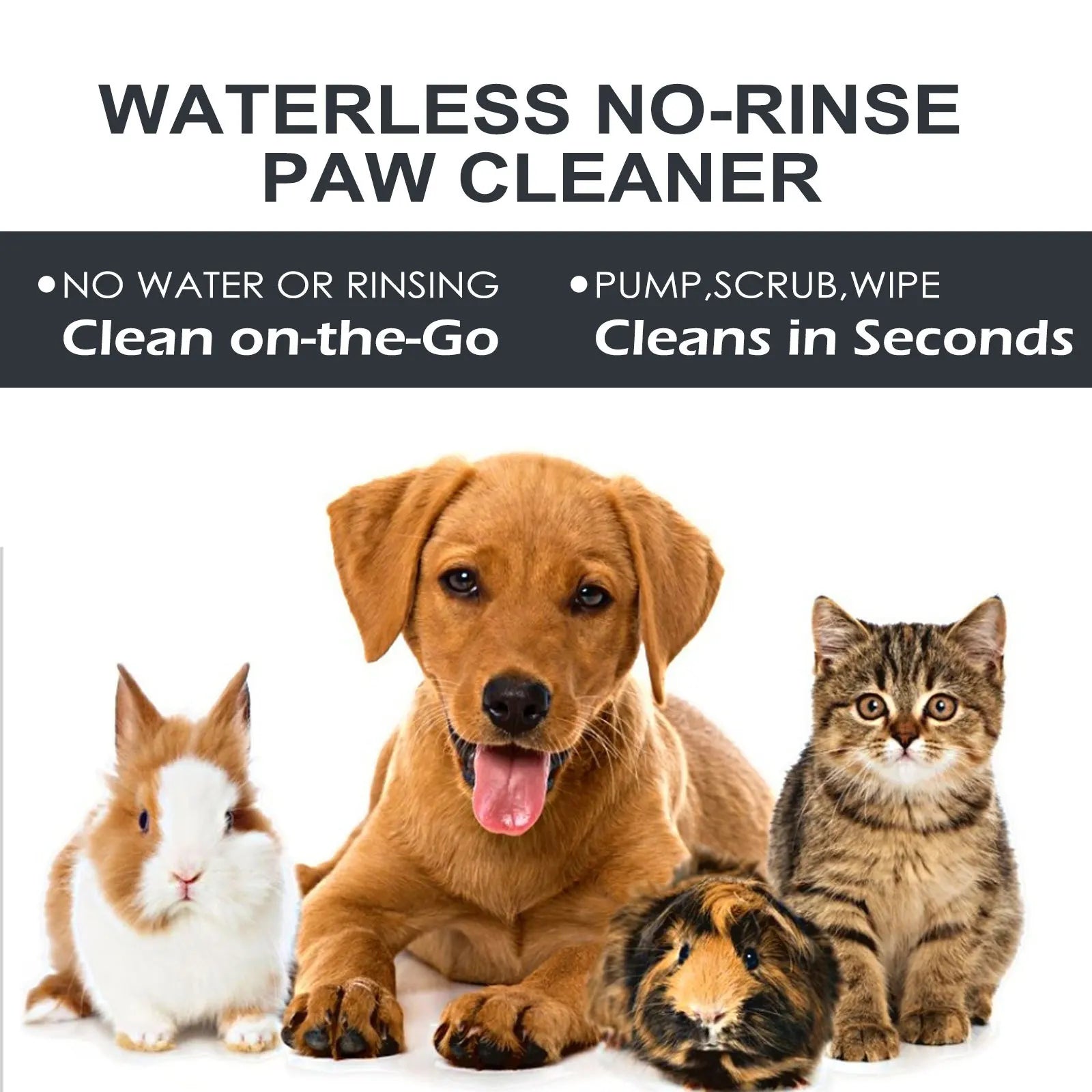 PurePaws™ Foam Brush – Gentle Waterless Paw Cleanser for Sensitive Pets