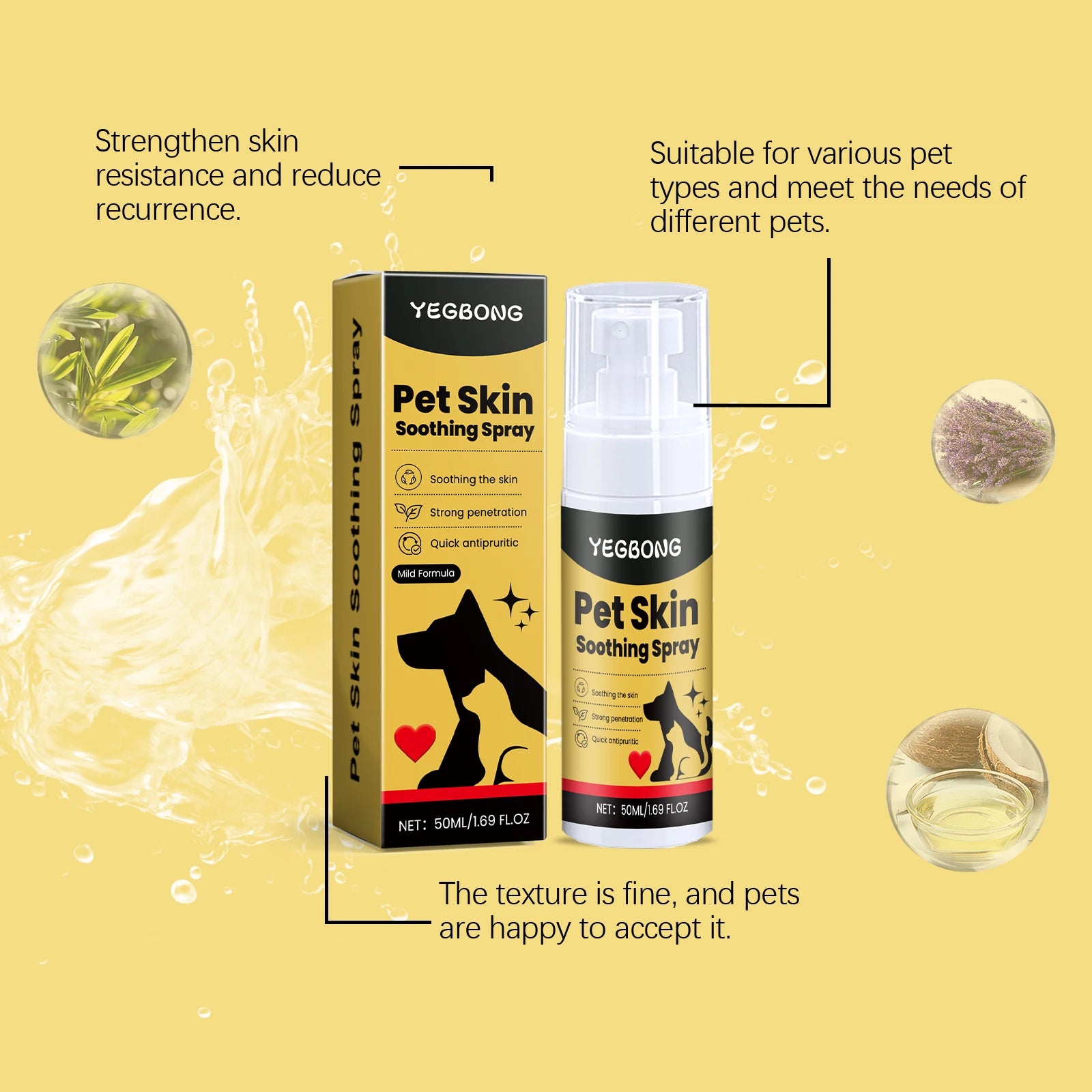 SkinComfort™ Pet Spray – Soothing Skin & Coat Care for Dogs & Cats